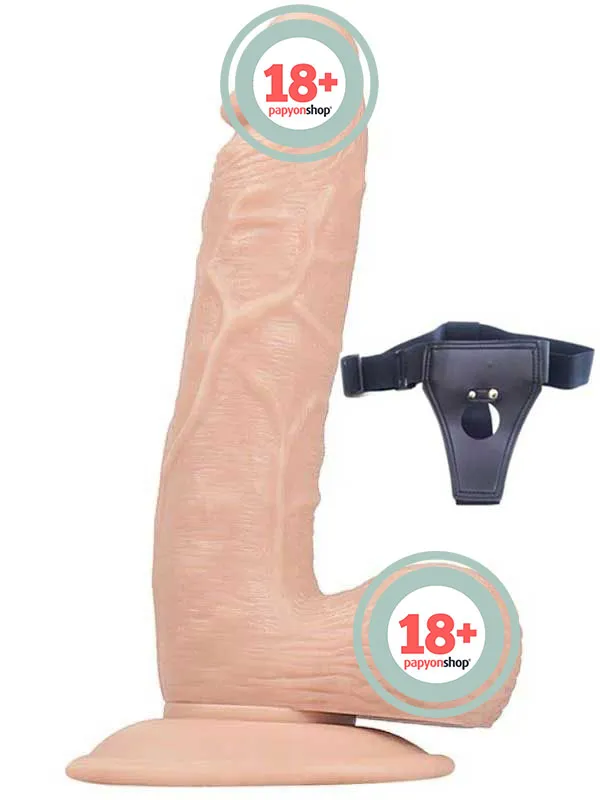 NOXXX İçi Dolu Belden Bağlamalı Realistik Penis 18 cm