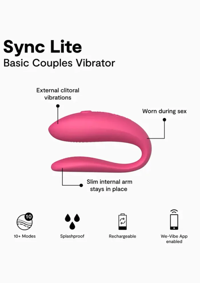 We-Vibe Sync Lite Çiftler İçin Telefon Kontrollü Vibratör Pembe